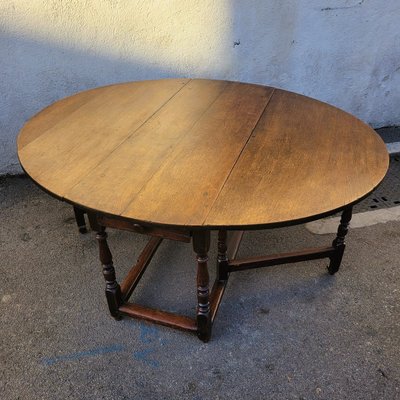 Klapptisch, 160 cm Durchmesser, Eiche, 17. Jahrhundert