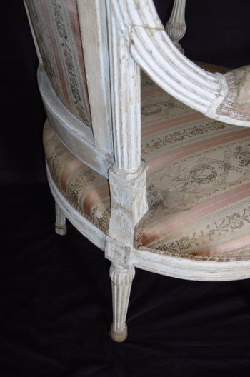 Paar Fauteuils Epoche Louis XVI