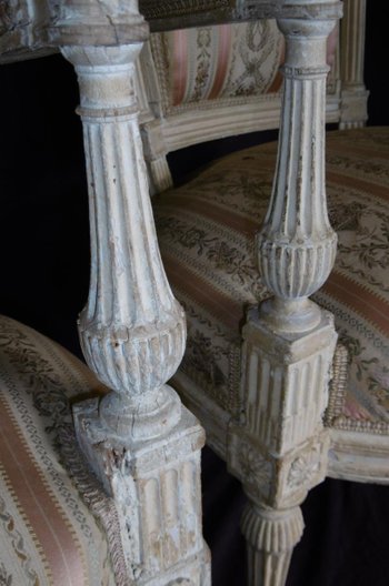 Paar Fauteuils Epoche Louis XVI
