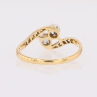 Bague or jaune Toi et Moi diamants