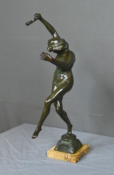 Bronze "The Dancer with the Tambourine" signed C. Binder – Early 20th century