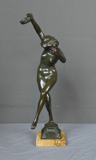 Bronze "The Dancer with the Tambourine" signed C. Binder – Early 20th century