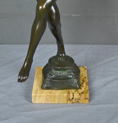 Bronze "The Dancer with the Tambourine" signed C. Binder – Early 20th century