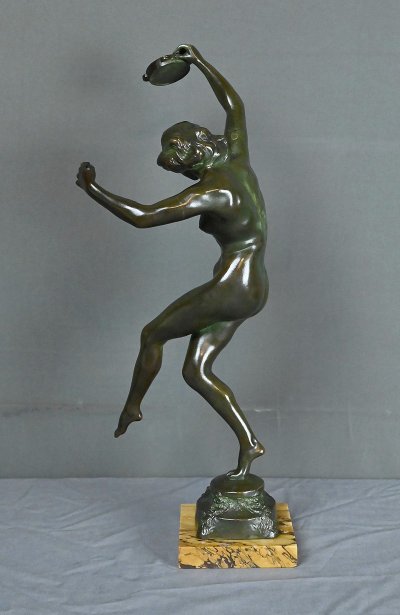 Bronze "The Dancer with the Tambourine" signed C. Binder – Early 20th century