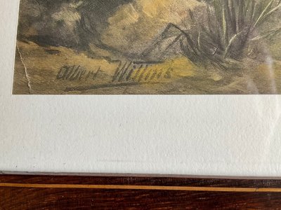 Aquarelle  < Sc> Albert WILLMS XIXe 