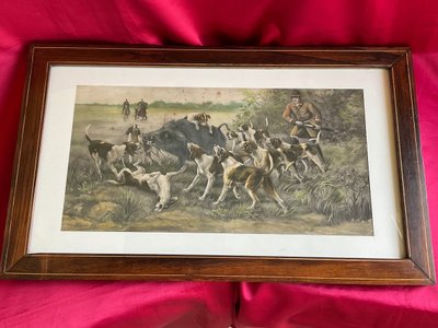 Aquarelle  < Sc> Albert WILLMS XIXe 