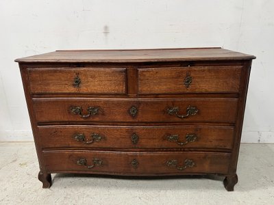 Kommode im Stil Louis XV aus massiver Eiche, 18. Jahrhundert