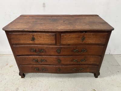 Kommode im Stil Louis XV aus massiver Eiche, 18. Jahrhundert