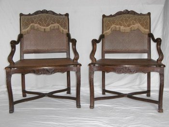 Pair Of Armchairs Regency Period