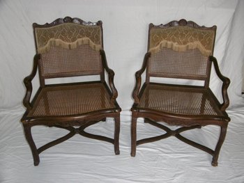 Pair Of Armchairs Regency Period