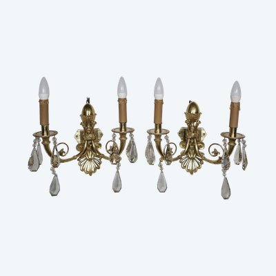 Coppia di appliques in ormù del periodo della Restaurazione