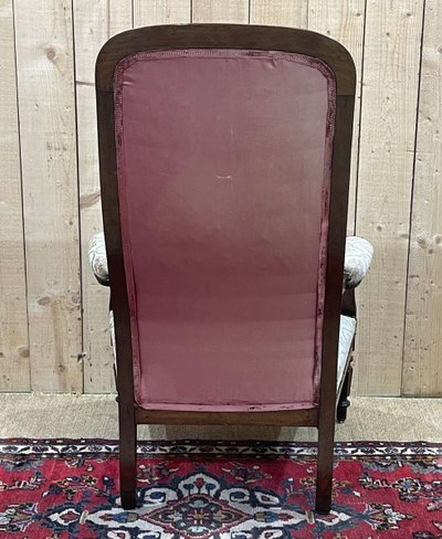 Fauteuil Voltaire XIXème en noyer