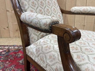 Fauteuil Voltaire XIXème en noyer