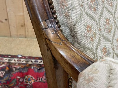 Fauteuil Voltaire XIXème en noyer