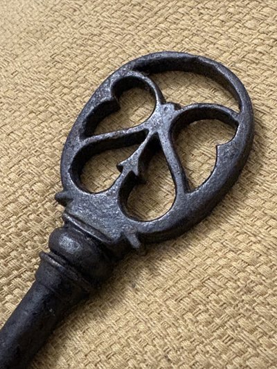 Wrought iron wedding key 17th century