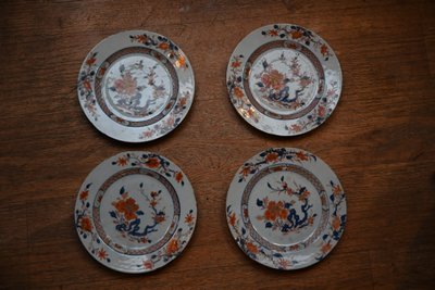 Suite von 4 Tellern aus dem XVIII Indien-Kompanie