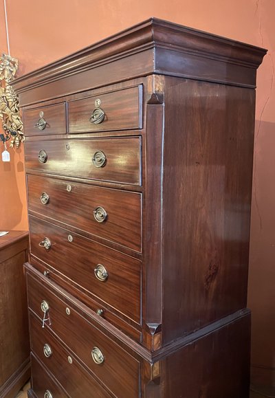 tallboy sagt chest on chest aus mahagoni -18° Jahrhundert