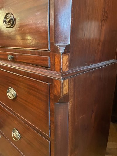 tallboy sagt chest on chest aus mahagoni -18° Jahrhundert