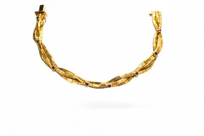Gold and Sapphire Bracelet