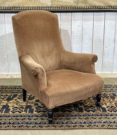 Napoleon III armchair, late 19th century, to be reupholstered