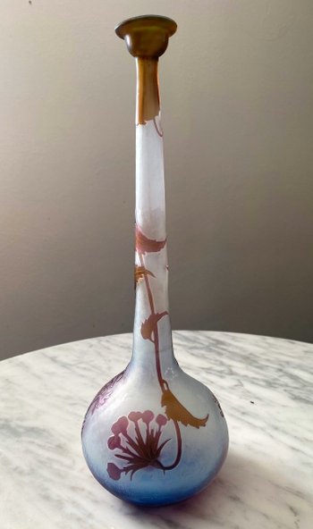 Gallé Art Nouveau Vase Aux Sureaux