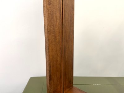 Square modernist wooden mirror - Scandinavian style, 70s