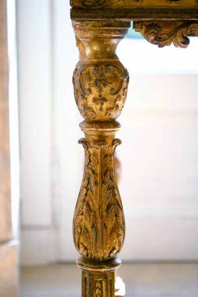 Console en bois doré Louis XIV