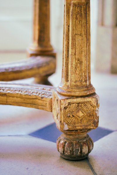 Console en bois doré Louis XIV