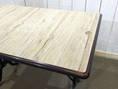 Modern bistro table - cast-iron base