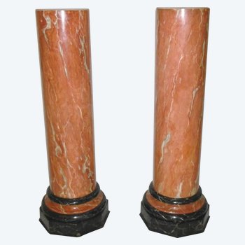 Pair Of Painted Columns