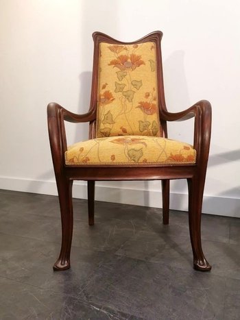 Louis Majorelle Pair Of Art Nouveau Armchairs
