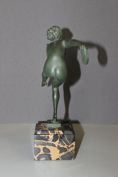 Danseuse Art Déco en Fonte d'Art par Derenne vers 1930
