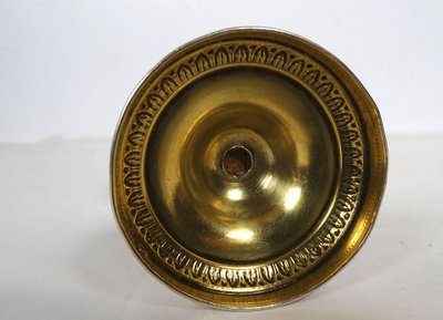 Sick travel ciborium silver vermeil Minerve stones Rhine cross 19th century