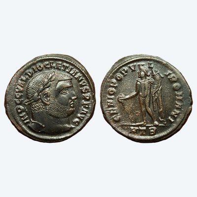 Follis des Diokletian „GENIO POPVLI ROMANI“ — Echtheitszertifikat