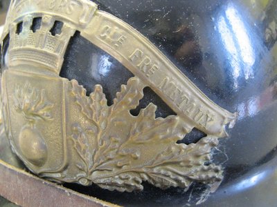 Adrian WWII Factory Fire Helmet 39/45.