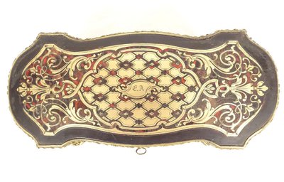 Guantiera portagioie intarsio Boulle ottone Napoleone III XIX secolo