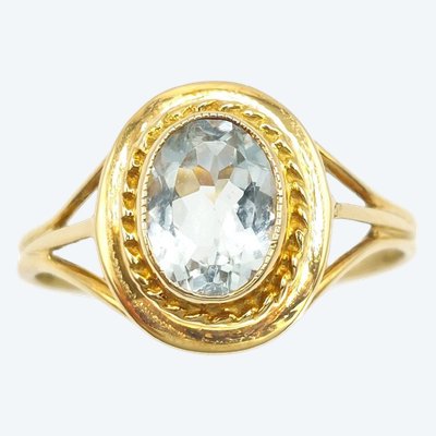 Bague aigue-marine "néo-romantique" - Fin XIXème - Attribuée à la Maison Lyonnet