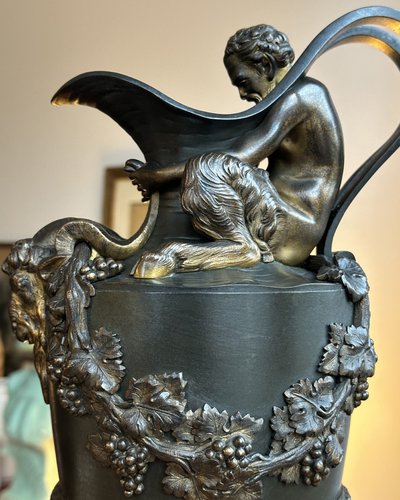 Bronze Water and Wine Vases after Sigisbert François Michel