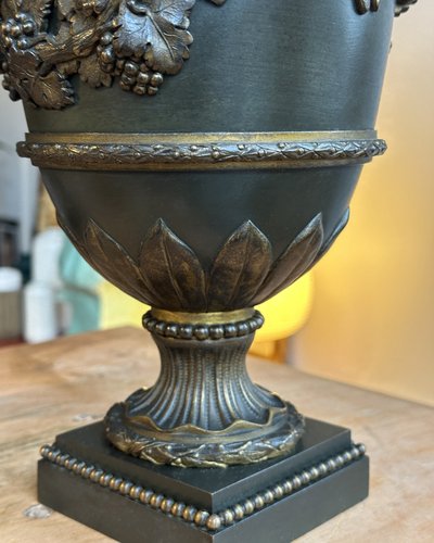 Bronze Water and Wine Vases after Sigisbert François Michel