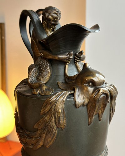 Bronze Water and Wine Vases after Sigisbert François Michel