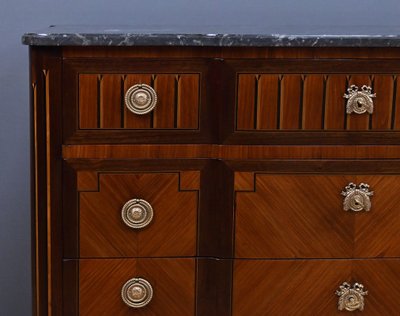 Mahogany and Rosewood chest of drawers, Louis XVI style - 1st part 20th century