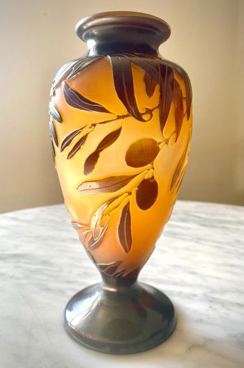 Vaso Gallé Art Nouveau Aux Olives