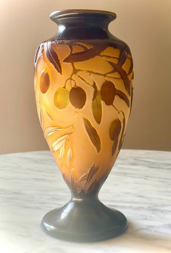 Vaso Gallé Art Nouveau Aux Olives