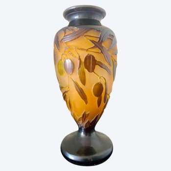 Vase Gallé Art Nouveau Aux Olives