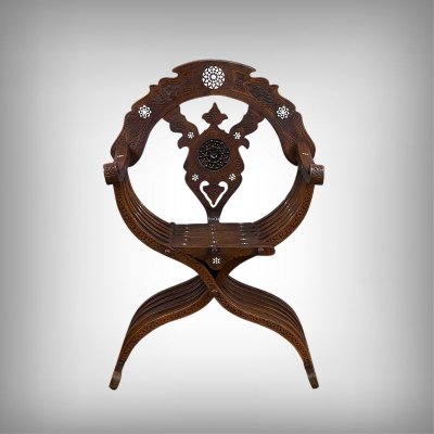 Syrian walnut armchair - Late 19th century