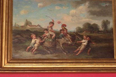 Kindervergnügen, Gemälde aus dem frühen 19. Jahrhundert.