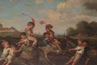 Kindervergnügen, Gemälde aus dem frühen 19. Jahrhundert.