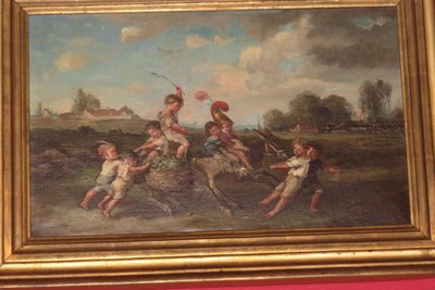 Kindervergnügen, Gemälde aus dem frühen 19. Jahrhundert.