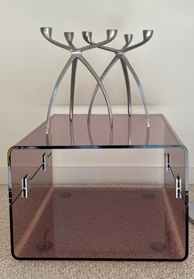 Aluminium tripod candlesticks for De Bijenkorf, Netherlands 1970s
