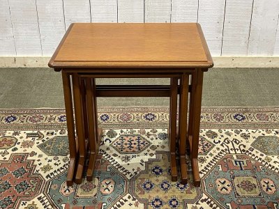 Set of 3 teak nesting tables from the 70s